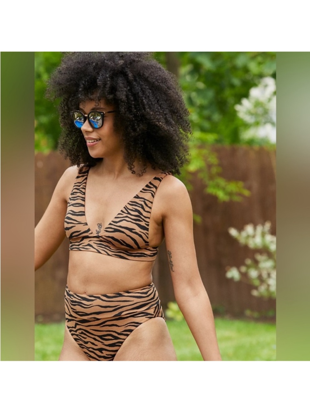 NWT Aerie Pique Animal Print Tie
Bikini top